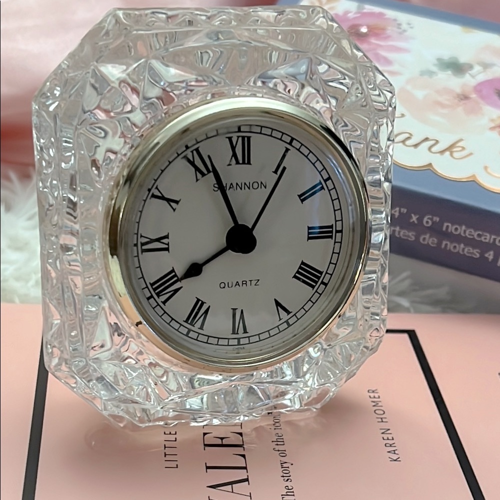 Beautiful SHANNON CRYSTAL Desktop Clock